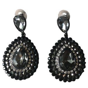 Leaf Shape Swarovski Crystal Earrings